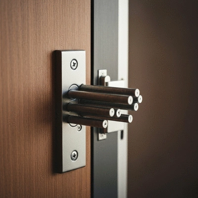 Modern high-security door lock with multiple bolts